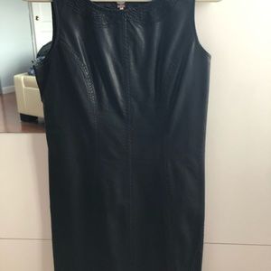 Free People black faux leather dress